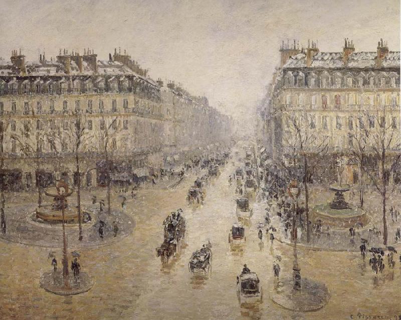 Camille Pissarro Paris-s opera house street oil painting picture